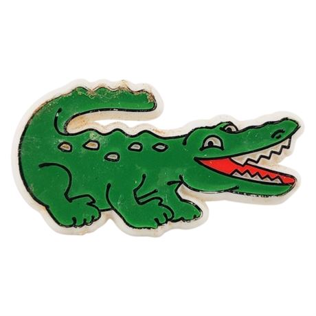Vintage 80s Preppy Alligator Plastic Pin