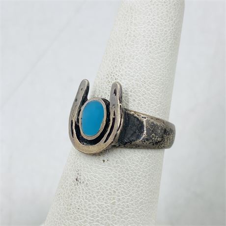 3.8g Vntg Navajo Sterling Ring Size 6.25