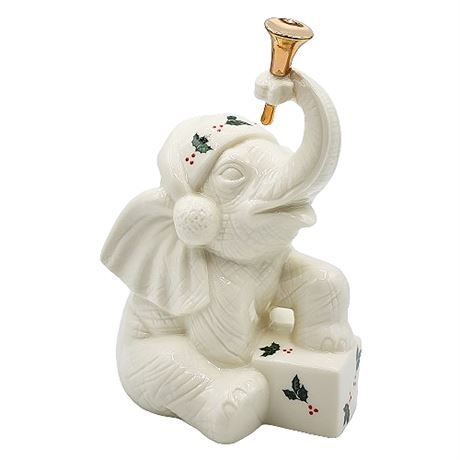 Baum Bros. Porcelain Christmas Elephant Figurine