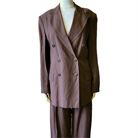 Vintage Alma Linen Blend Pant Suit