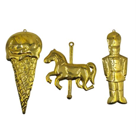 XL Dept. 56 Brass Ornaments