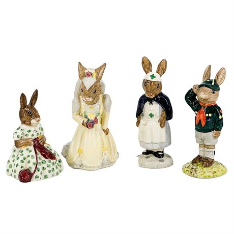 Lot of 4 Vintage Royal Doulton Bunnykins Figurines
