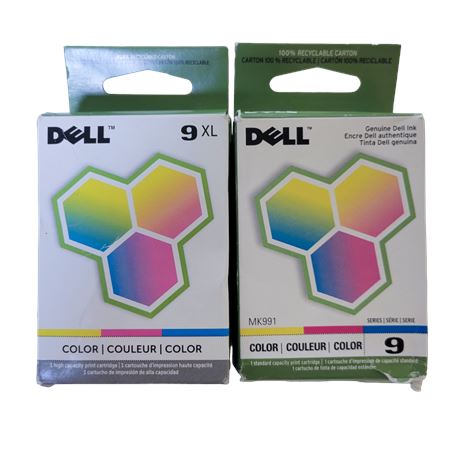 Dell 9XL Color Ink Cartons - Lot of 2