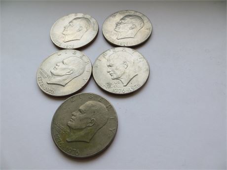 5 1776-1976 Eisenhower Dollars