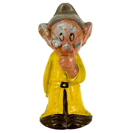 Vintage Lincoln Logs Weighted Metal Dopey Figurine
