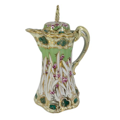 Antique Porcleain Hand Painted Chocolate Pot