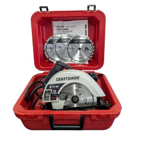 Craftsman 7.5 Circular Saw w 3 Extra Blades
