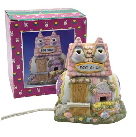 Porcelain Easter Village, Cottontale Cottages, Egg Shop