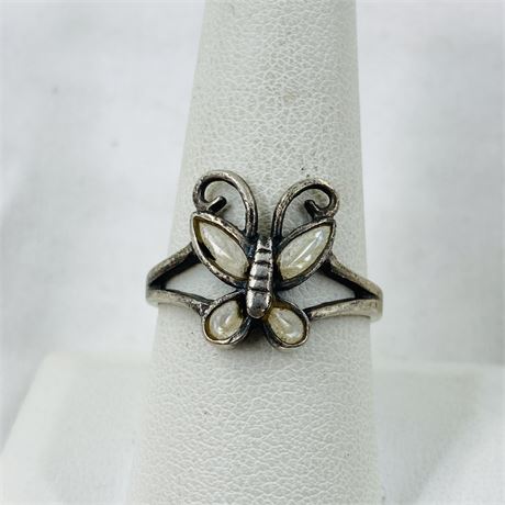 Vtg Sterling Butterfly Ring Size 9