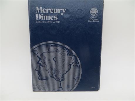 Mercury Dimes Book w/a Few Mercury Dimes