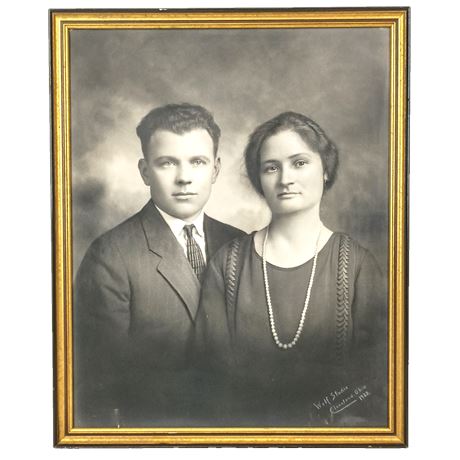 1925 Wolf Studio Portrait, Black and White Photography