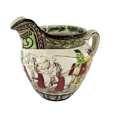 Antique 1906 Buffalo Pottery "Cinderella" Pitcher