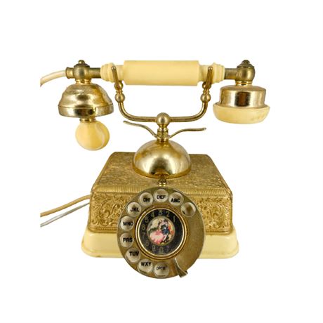 1970s French Continental Rotary Phone by Sears
