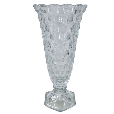Vintage Fostoria American Crystal Clear Hexagon Footed Bud Vase