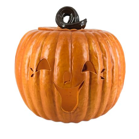 Vintage Atlantic Mold Lighted Jack-O-Lantern