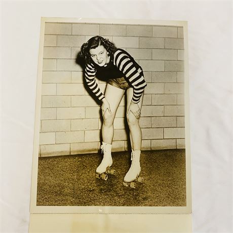 Rare Mary Garner Roller Derby Original Press Photo