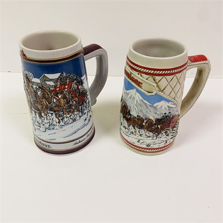 2 Budweiser Steins