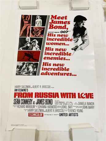 From Russia With Love Movie Poster - Rolled, Unused