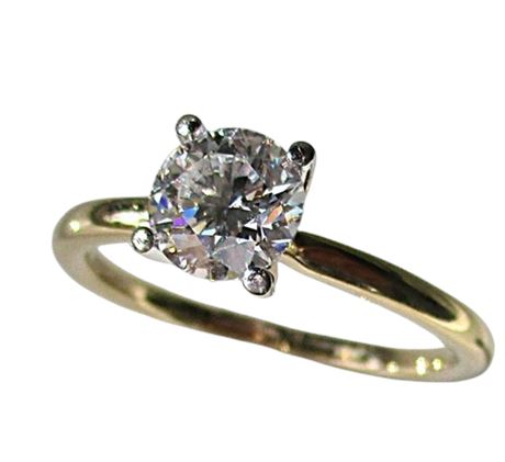 1CT Lab Created Diamond Solitaire 14K Gold Engagement Ring Sz 8.5