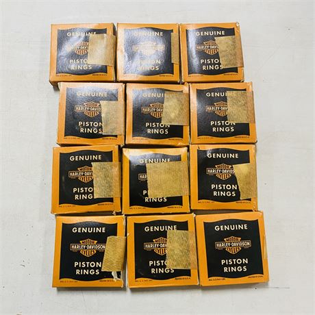 12 NOS WW2 Surplus Harley Davidson Piston Rings