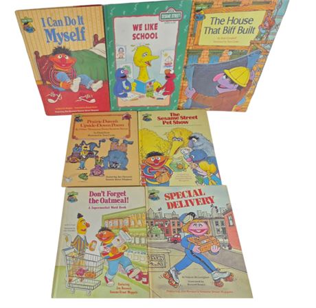 VTG 80's Sesame Street, Hardcover Books