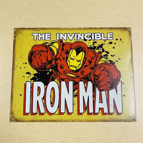 New Retro 12.5x16” Iron Man Metal Sign