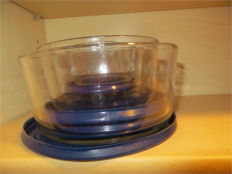 Anchor Hocking Glass Storage Bowls w/Lids