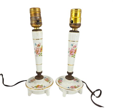 Set of 2 VTG Porcelain Lamps
