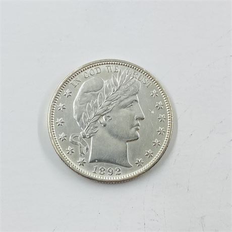 UNC 1892-O Barber Half Dollar