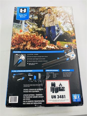 New Hart Leaf Blower Kit w/ Battery + Charger