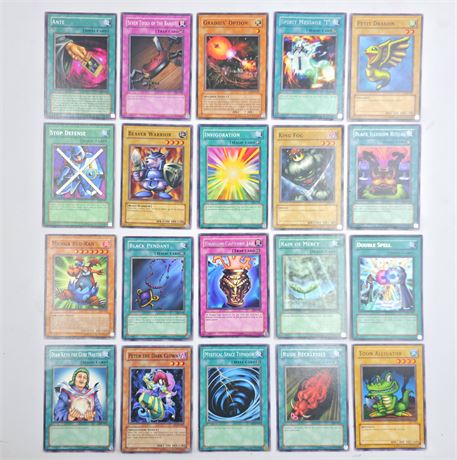 1996 Yu-Gi-Oh! Cards, Lot of 20