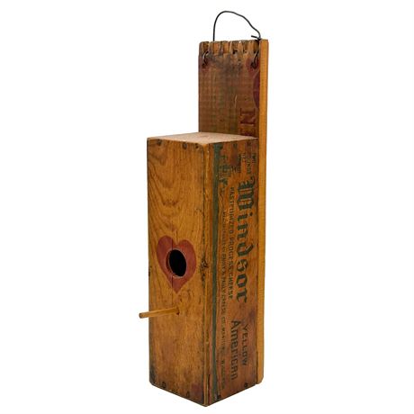 Handmade Birdhouse Created with a Vintage Windsor Cheese Box