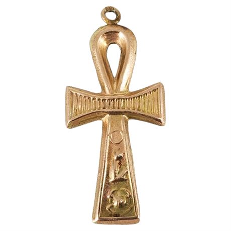 Vintage 10-14K Gold Egyptian Ankh Charm