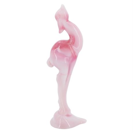 Vintage 1992 Heisey by Fenton Rosalene Glass Gazelle Limited Edition Figurine