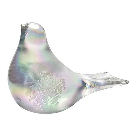 Silvestri Iridescent Art Glass Bird