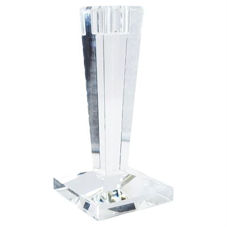 Signed Oleg Cassini Crystal Single Light Candlestick