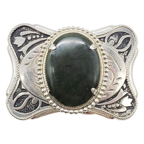 Vintage Nephrite Jade Belt Buckle