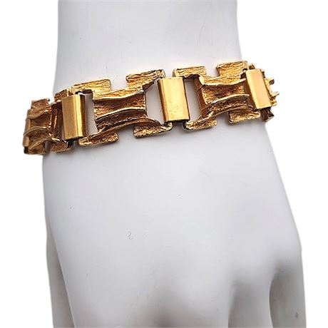 Copper Tone Modernist Link Bracelet