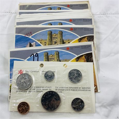 9x 1979 Canada Mint Sets