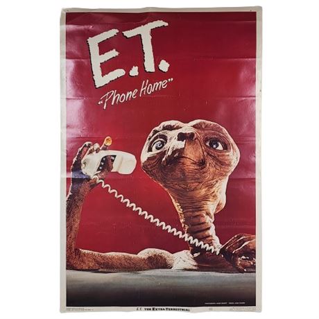 Vintage 1982 E.T. Movie Poster
