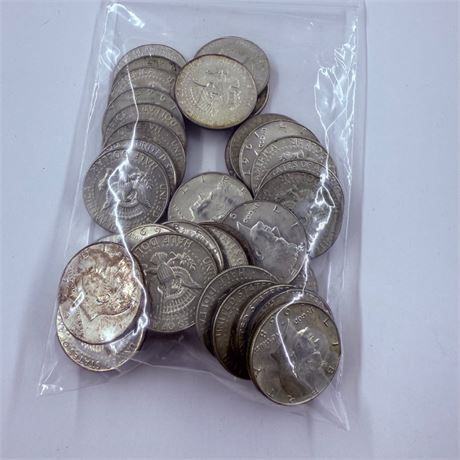 $20 Kennedy 40% Silver Halves 1965-1969