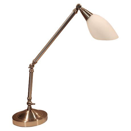 Adjustable Brushed Steel Gooseneck Table Lamp