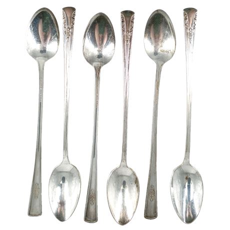 Camelia Silverplated Spoons, Lot of 6, 154.6g
