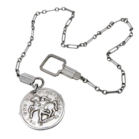 Sterling Silver Antique Tobacco Cutter & Watch Fob