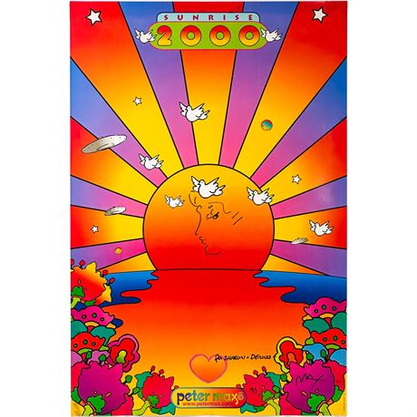 Signed Peter Max Poster "Sunrise 2000"