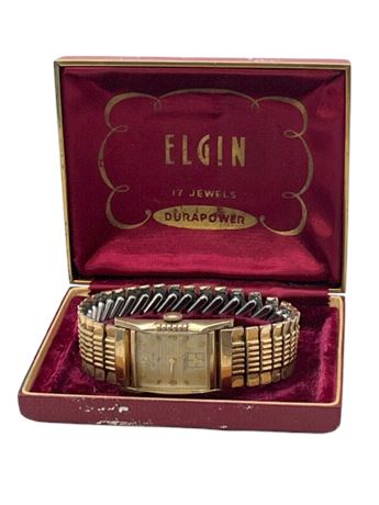 Elgin 10 karat RGP Benzel men’s watch