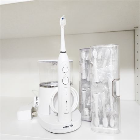 Waterpik Sonic Fusion Electric Toothbrush w/ Water Flossing, + Extra Heads