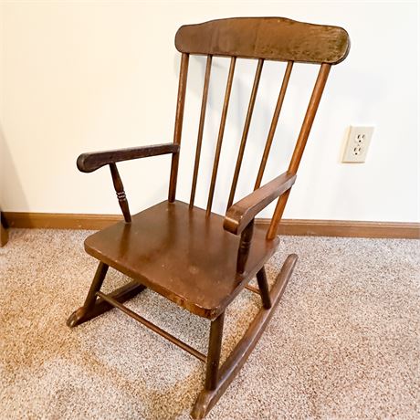 Vintage Maple Childs Rocker
