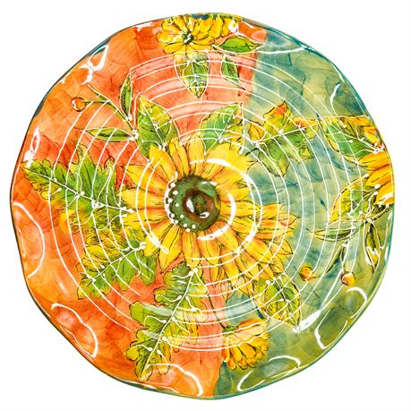 Maxcara Terra Sunflower 11" Decorative Plate