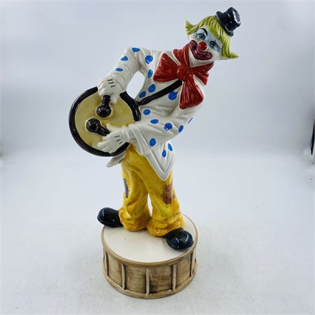 Huge Vntg 18” Capodimonte Italian Porcelain Clown
